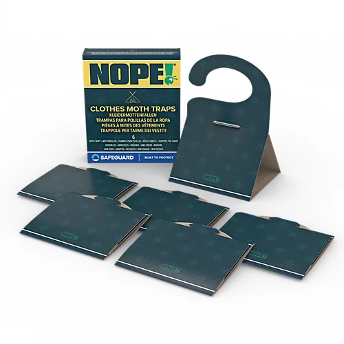 NOPE Clothing Moth Traps - 6 Pack - Non-Toxic Odourless Sticky Clothes Moth Trap, Pet And Child Safe 1 NOPE Clothing Moth Traps - 6 Pack - Non-Toxic Odourless Sticky Clothes Moth Trap, Pet And Child Safe