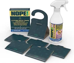 NOPE Clothing Moth Traps (x 6 Pack) With CP Moth Killer Spray (500ml) - The Ultimate Solution To Fully Eliminate Clothes Moths