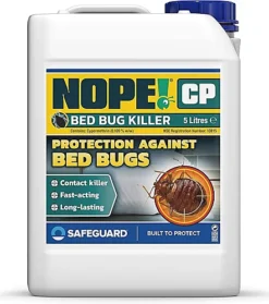 NOPE CP Bed Bug Killer Spray (5l) Fast-acting, Odourless, Repellent And Disinfectant For Effective Bed Bug Control. HSE Approved