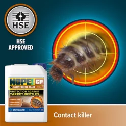 NOPE CP Carpet Beetle Killer Spray (5 L) Fast-acting, Odourless, Repellent And Disinfectant Carpet Beetle Spray. HSE Approved -Outsunny Garden Zone nope cp carpet beetle killer spray 5 l fast acting odourless repellent and disinfectant carpet beetle spray hse approved5060132766323 03c MP