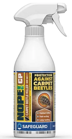 NOPE CP Carpet Beetle Killer Spray (500ml) Fast-acting, Odourless, Repellent And Disinfectant Carpet Beetle Spray. HSE Approved