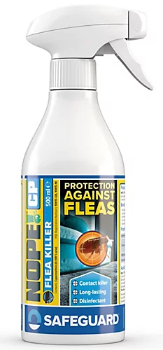 NOPE CP Flea Killer Spray (500ml) Fast Acting, Long-Lasting For Household Environments. Non-Staining, Odourless. HSE Approved.