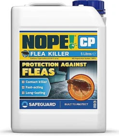 NOPE CP Flea Killer Spray (5L) Fast Acting, Long-Lasting For Household Environments. Non-Staining, Odourless. HSE Approved.