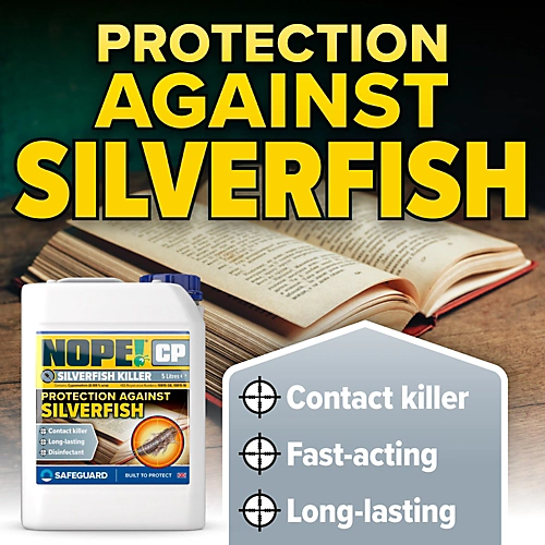 NOPE CP Silverfish Killer Spray (5L) - Fast-acting, Odourless And Repellent For Effective Silverfish Control. HSE Approved 2 NOPE CP Silverfish Killer Spray (5L) - Fast-acting, Odourless And Repellent For Effective Silverfish Control. HSE Approved - Image 2