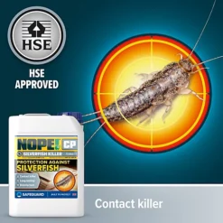 NOPE CP Silverfish Killer Spray (5L) - Fast-acting, Odourless And Repellent For Effective Silverfish Control. HSE Approved 6 NOPE CP Silverfish Killer Spray (5L) - Fast-acting, Odourless And Repellent For Effective Silverfish Control. HSE Approved -Outsunny Garden Zone nope cp silverfish killer spray 5l fast acting odourless and repellent for effective silverfish control hse approved5060132766286 03c MP