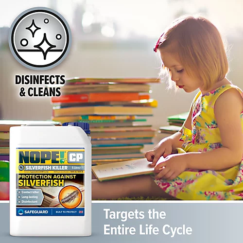 NOPE CP Silverfish Killer Spray (5L) - Fast-acting, Odourless And Repellent For Effective Silverfish Control. HSE Approved 4 NOPE CP Silverfish Killer Spray (5L) - Fast-acting, Odourless And Repellent For Effective Silverfish Control. HSE Approved - Image 4