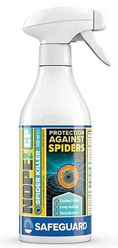 NOPE Spider Killer Spray Repellent - 500ml - Kills On Contact, Residual Action. Odourless, Non-Staining. HSE Registered