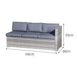Oseasons Acorn Rattan 6 Seat Corner Sofa Set In Dove Grey -Outsunny Garden Zone oseasons acorn rattan 6 seat corner sofa set in dove grey5056010143270 04c MP