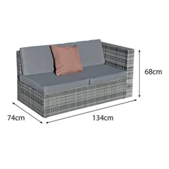 Oseasons Hampton KD Rattan 5 Seat Corner Lounge Set In Grey -Outsunny Garden Zone oseasons hampton kd rattan 5 seat corner lounge set in grey5056010148114 04c MP