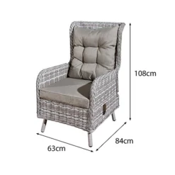 Oseasons Majorca Rattan 2 Seat Recliner Tea For Two Set In Dove Grey With Stools -Outsunny Garden Zone oseasons majorca rattan 2 seat recliner tea for two set in dove grey with stools5056010148985 03c MP