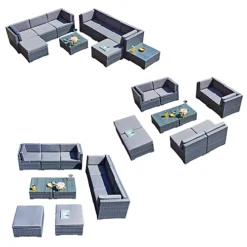 Oseasons Trinidad Deluxe Rattan 8 Seat Modular Sofa Set In Ocean Grey 6 Oseasons Trinidad Deluxe Rattan 8 Seat Modular Sofa Set In Ocean Grey -Outsunny Garden Zone oseasons trinidad deluxe rattan 8 seat modular sofa set in ocean grey5056010144031 03c MP