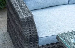 OUT & OUT Tarina Outdoor Rattan Corner Lounge Set With Cushion Box - 8 Seats -Outsunny Garden Zone out out tarina outdoor rattan corner lounge set with cushion box 8 seats0617588429262 03c MP