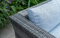 OUT & OUT Tarina Outdoor Rattan Corner Lounge Set With Cushion Box - 8 Seats -Outsunny Garden Zone out out tarina outdoor rattan corner lounge set with cushion box 8 seats0617588429262 04c MP