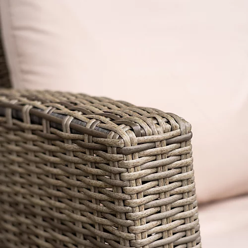 Outdoor Garden 6 Seater Bar Set In Natural Half Round Rattan 2 Outdoor Garden 6 Seater Bar Set In Natural Half Round Rattan - Image 2