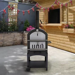 Outdoor Pizza Oven, Peel & Union Jack Bunting -Outsunny Garden Zone outdoor pizza oven peel union jack bunting5055986176145 03c MP