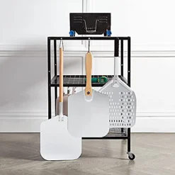 Outdoor Table With Wheels For A Pizza Oven Or Barbeque -Outsunny Garden Zone outdoor table with wheels for a pizza oven or barbeque5060379012597 05c MP