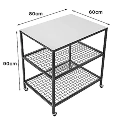 Outdoor Table With Wheels For A Pizza Oven Or Barbeque -Outsunny Garden Zone outdoor table with wheels for a pizza oven or barbeque5060379012597 09c MP