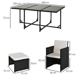 Outsunny 11pc Patio Furniture Rattan Dining Set Garden Wicker Table Chairs Seat -Outsunny Garden Zone outsunny 11pc patio furniture rattan dining set garden wicker table chairs seat5055974825277 03c MP