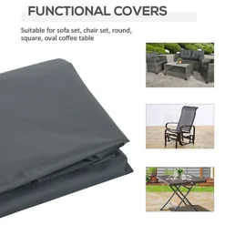 Outsunny 200x86x82cm Patio Furniture Cover For Chairs Water Resistant Protection -Outsunny Garden Zone outsunny 200x86x82cm patio furniture cover for chairs water resistant protection5056399125744 06c MP