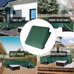 Outsunny 205x145x70cm UV Rain Protective Cover For Garden Patio Rattan Furniture -Outsunny Garden Zone outsunny 205x145x70cm uv rain protective cover for garden patio rattan furniture5060265999483 06c MP