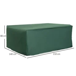 Outsunny 210x140x80cm UV Rain Protective Cover For Garden Rattan Furniture -Outsunny Garden Zone outsunny 210x140x80cm uv rain protective cover for garden rattan furniture5060265999476 03c MP