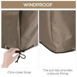 Outsunny 275x205cm Outdoor Furniture Protective Cover Water UV Resistant Beige -Outsunny Garden Zone outsunny 275x205cm outdoor furniture protective cover water uv resistant beige5056399125294 06c MP