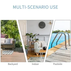 Outsunny 3 Pack Rattan Wicker Adjustable Lounge Chair With Cushions Set, Black -Outsunny Garden Zone outsunny 3 pack rattan wicker adjustable lounge chair with cushions set black5056029881194 06c MP