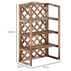 Outsunny 3-Tier Wooden Flower Stand Plant Holder Shelf Display Rack -Outsunny Garden Zone outsunny 3 tier wooden flower stand plant holder shelf display rack5056029824214 03c MP