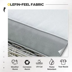 Outsunny 5 PCs Outdoor Rattan Lounge Sofa Footstool Cooler Bar Coffee Table Set -Outsunny Garden Zone outsunny 5 pcs outdoor rattan lounge sofa footstool cooler bar coffee table set5056399123030 06c MP