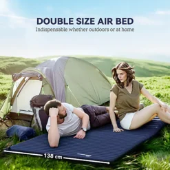 Outsunny Inflatable Bed Double Mattress Camping Sleeping Outdoor Travel Blue -Outsunny Garden Zone outsunny inflatable bed double mattress camping sleeping outdoor travel blue5056029893784 04c MP