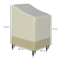 Outsunny Outdoor Furniture Cover Chairs Stacked Protection Deep Wind Rain Dust -Outsunny Garden Zone outsunny outdoor furniture cover chairs stacked protection deep wind rain dust5056029842805 03c MP