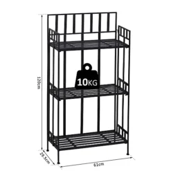 Outsunny Portable Retro 3-Tier Garden Plant Stand Metal Flower Display Rack 6 Outsunny Portable Retro 3-Tier Garden Plant Stand Metal Flower Display Rack -Outsunny Garden Zone outsunny portable retro 3 tier garden plant stand metal flower display rack5056029829561 03c MP