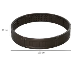 Outsunny Round Outdoor DIY Raised Garden Bed For Veggies Planter Cultivation -Outsunny Garden Zone outsunny round outdoor diy raised garden bed for veggies planter cultivation5056534553067 03c MP