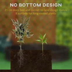 Outsunny Round Outdoor DIY Raised Garden Bed For Veggies Planter Cultivation -Outsunny Garden Zone outsunny round outdoor diy raised garden bed for veggies planter cultivation5056534553067 06c MP