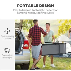 Outsunny Set Of 2 Folding Garden Beach Aluminium Frame Deck Chairs Deckchairs Seaside Folding Garden Patio Lounger, Grey 6 Outsunny Set Of 2 Folding Garden Beach Aluminium Frame Deck Chairs Deckchairs Seaside Folding Garden Patio Lounger, Grey -Outsunny Garden Zone outsunny set of 2 folding garden beach aluminium frame deck chairs deckchairs seaside folding garden patio lounger grey5056602957131 03c MP