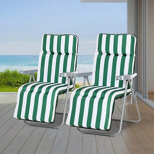 Outsunny Set Of 2 Sun Lounger Reclining Chairs Garden Relaxer Recliner Cushioned 1 Outsunny Set Of 2 Sun Lounger Reclining Chairs Garden Relaxer Recliner Cushioned