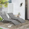 Outsunny Set Of 2 Zero Gravity Lounge Chair Recliners Sun Lounger Dark Grey