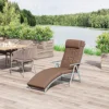 Outsunny Sun Lounger Recliner Foldable Padded Seat Adjustable T37Lx63.5Wx100.5H