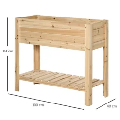 Outsunny Wooden Raised Garden Bed Plant Stand Box With Clapboard 100 X 40 X 84cm 6 Outsunny Wooden Raised Garden Bed Plant Stand Box With Clapboard 100 X 40 X 84cm -Outsunny Garden Zone outsunny wooden raised garden bed plant stand box with clapboard 100 x 40 x 84cm5056399118883 03c MP