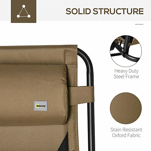 Outsunny Zero Gravity Lounger Folding Recliner Chair W/ Cup Holder Padded Pillow 4 Outsunny Zero Gravity Lounger Folding Recliner Chair W/ Cup Holder Padded Pillow - Image 4