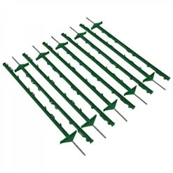 Oypla 1m Green Plastic Electric Temporary Fence Fencing Pins Posts Stakes Pack Of 10