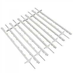 Oypla 1m White Plastic Electric Temporary Fence Fencing Pins Posts Stakes Pack Of 10