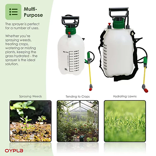 Oypla 5L 5 Litre Pump Action Pressure Crop Garden Weed Sprayer 4 Oypla 5L 5 Litre Pump Action Pressure Crop Garden Weed Sprayer - Image 4