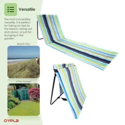 Oypla Portable Beach Mat Folding Chair Sun Lounger Outdoor Camping -Outsunny Garden Zone oypla portable beach mat folding chair sun lounger outdoor camping5056233251172 04c MP