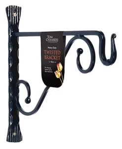 Pack Of 2 Heavy Duty Handcrafted Metal 35cm Black Twisted Wall Bracket Hook For Hanging Basket Planter Bird Feeder 6 Pack Of 2 Heavy Duty Handcrafted Metal 35cm Black Twisted Wall Bracket Hook For Hanging Basket Planter Bird Feeder -Outsunny Garden Zone pack of 2 heavy duty handcrafted metal 35cm black twisted wall bracket hook for hanging basket planter bird feeder5060559856904 03c MP