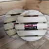Pack Of 2 Heavy Duty Round Wood Garden Patio Plant Flower Pot Stand Caddy Trolley Dolly On Strong Metal Castor Wheels 40cm