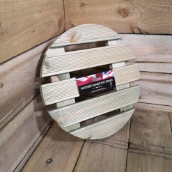 Pack Of 2 Heavy Duty Round Wood Garden Patio Plant Flower Pot Stand Caddy Trolley Dolly On Strong Metal Castor Wheels 40cm -Outsunny Garden Zone pack of 2 heavy duty round wood garden patio plant flower pot stand caddy trolley dolly on strong metal castor wheels 40cm5060559856928 04c MP