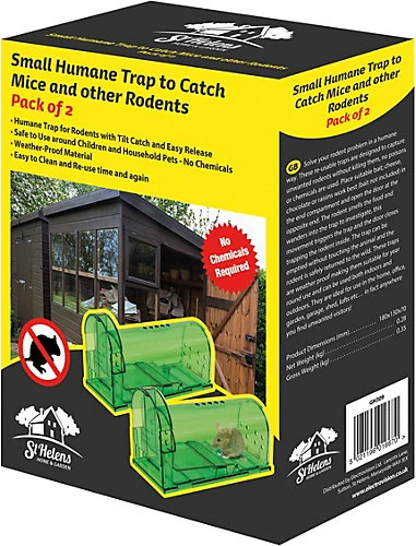 Pack Of 2 Indoor Outdoor Small Humane Mice Mouse Rat Rodent Trap Catcher Cage 2 Pack Of 2 Indoor Outdoor Small Humane Mice Mouse Rat Rodent Trap Catcher Cage - Image 2