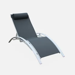 Pair Of Aluminium And Textilene Sun Loungers 4 Reclining Positions Headrest Included Stackable - Louisa - White Frame Grey Tex 6 Pair Of Aluminium And Textilene Sun Loungers 4 Reclining Positions Headrest Included Stackable - Louisa - White Frame Grey Tex -Outsunny Garden Zone pair of aluminium and textilene sun loungers 4 reclining positions headrest included stackable louisa white frame grey tex3760216539950 03c MP