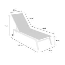 Pair Of Multi-position Aluminium Sun Loungers With Wheels - Elsa - Anthracite Frame Grey Textilene Fabric -Outsunny Garden Zone pair of multi position aluminium sun loungers with wheels elsa anthracite frame grey textilene fabric3760247267464 04c MP